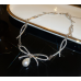 New White Pearl Butterfly Necklace Ladies Exquisite Clavicle Chain Necklace Jewelry for Ladies Gift