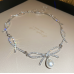 New White Pearl Butterfly Necklace Ladies Exquisite Clavicle Chain Necklace Jewelry for Ladies Gift