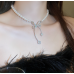 New White Pearl Butterfly Necklace Ladies Exquisite Clavicle Chain Necklace Jewelry for Ladies Gift