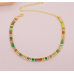 New Shiny Multicolor Necklace Ladies Exquisite Double Layer Clavicle Chain Necklace Jewelry for Ladies Gift