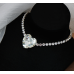 New Shiny Silver  Heart Necklace Ladies Exquisite Clavicle Chain Necklace Jewelry for Ladies Gift