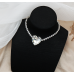 New Shiny Silver Heart Necklace Ladies Exquisite Clavicle Chain Necklace Jewelry for Ladies Gift New Shiny Silver Heart Necklace Ladies Exquisite Clavicle Chain Necklace Jewelry for Ladies Gift