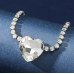 New Shiny Silver Heart Necklace Ladies Exquisite Clavicle Chain Necklace Jewelry for Ladies Gift New Shiny Silver Heart Necklace Ladies Exquisite Clavicle Chain Necklace Jewelry for Ladies Gift