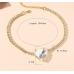 New Shiny Gold  Heart Necklace Ladies Exquisite Clavicle Chain Necklace Jewelry for Ladies Gift