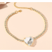 New Shiny Gold Heart Necklace Ladies Exquisite Clavicle Chain Necklace Jewelry for Ladies Gift New Shiny Gold Heart Necklace Ladies Exquisite Clavicle Chain Necklace Jewelry for Ladies Gift