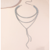 New Shiny Silver  Necklace Ladies Exquisite Clavicle Chain Necklace Jewelry for Ladies Gift
