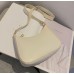 White Retro Solid Color PU Leather Shoulder Underarm Bag Women's Fashion Handbags Casual Hobos Purses and Handbag Ladies Hand Bags