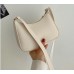 White Retro Solid Color PU Leather Shoulder Underarm Bag Women's Fashion Handbags Casual Hobos Purses and Handbag Ladies Hand Bags White Retro Solid Color PU Leather Shoulder Underarm Bag Women's Fashion Handbags Casual Hobos Purses and Handbag Ladies Hand Bags