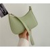 Green Retro Solid Color PU Leather Shoulder Underarm Bag Women's Fashion Handbags Casual Hobos Purses and Handbag Ladies Hand Bags