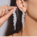 Sparkling Silver Women's Cubic Zirconia Heart Stud Earrings Gorgeous Female Wedding Party Fashion Ear Piercing Accessories New Jewelry