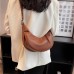Brown Summer Pleated Handlebags For Women PU Cloud Bags Leisure Armpit Bag Shopping Shoulder Bags Dumpling Handbag Female