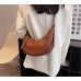 Brown Summer Pleated Handlebags For Women PU Cloud Bags Leisure Armpit Bag Shopping Shoulder Bags Dumpling Handbag Female Brown Summer Pleated Handlebags For Women PU Cloud Bags Leisure Armpit Bag Shopping Shoulder Bags Dumpling Handbag Female