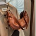 Brown Summer Pleated Handlebags For Women PU Cloud Bags Leisure Armpit Bag Shopping Shoulder Bags Dumpling Handbag Female Brown Summer Pleated Handlebags For Women PU Cloud Bags Leisure Armpit Bag Shopping Shoulder Bags Dumpling Handbag Female