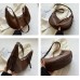 Brown Summer Pleated Handlebags For Women PU Cloud Bags Leisure Armpit Bag Shopping Shoulder Bags Dumpling Handbag Female Brown Summer Pleated Handlebags For Women PU Cloud Bags Leisure Armpit Bag Shopping Shoulder Bags Dumpling Handbag Female