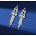 Sparkling Silver Women's Cubic Zirconia Stud Earrings Gorgeous Female Wedding Party Fashion Ear Piercing Accessories New Jewelry