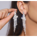 Sparkling Silver Women's Cubic Zirconia Stud Earrings Gorgeous Female Wedding Party Fashion Ear Piercing Accessories New Jewelry Sparkling Silver Women's Cubic Zirconia Stud Earrings Gorgeous Female Wedding Party Fashion Ear Piercing Accessories New Jewelry