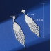 Sparkling Silver Women's Cubic Zirconia Stud Earrings Gorgeous Female Wedding Party Fashion Ear Piercing Accessories New Jewelry