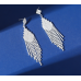Sparkling Silver Women's Cubic Zirconia Stud Earrings Gorgeous Female Wedding Party Fashion Ear Piercing Accessories New Jewelry