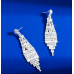 Sparkling Silver Women's Cubic Zirconia Stud Earrings Gorgeous Female Wedding Party Fashion Ear Piercing Accessories New Jewelry