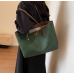 New Green Fashion Casual Lingge Embroidered Scarf One Shoulder Small Square Bag Shoulder Strap Letter Printing Cross Body Women's Bag