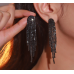 Sparkling Black Women's Cubic Zirconia Heart Stud Earrings Gorgeous Female Wedding Party Fashion Ear Piercing Accessories New Jewelry