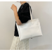 New White Fashion Casual Lingge Shoulder Small Square Bag Shoulder Strap Letter Printing Cross Body Women's Bag