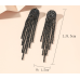 Sparkling Black Women's Cubic Zirconia Heart Stud Earrings Gorgeous Female Wedding Party Fashion Ear Piercing Accessories New Jewelry