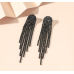 Sparkling Black Women's Cubic Zirconia Heart Stud Earrings Gorgeous Female Wedding Party Fashion Ear Piercing Accessories New Jewelry