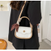 Newposs White Handbag Women's Buckle Decor Flap Purse Fashion PU Leather Crossbody high quality bag Bag