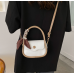 Newposs White Handbag Women's Buckle Decor Flap Purse Fashion PU Leather Crossbody high quality bag Bag