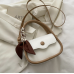 Newposs White Handbag Women's Buckle Decor Flap Purse Fashion PU Leather Crossbody high quality bag Bag
