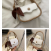 Newposs White Handbag Women's Buckle Decor Flap Purse Fashion PU Leather Crossbody high quality bag Bag