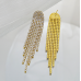 Sparkling gold Women's Cubic Zirconia Stud Earrings Gorgeous Female Wedding Party Fashion Ear Piercing Accessories New Jewelry