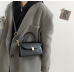 New Black Handbag Women's Buckle Decor Flap Purse Fashion PU Leather Crossbody high quality bag Bag
