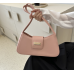 Pink Bags For Women Luxury Designer Brand Handbags And Purses 2024 New In PU Nubuck Sheet Metal Decoration Crossbody Bag Small