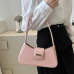 Pink Bags For Women Luxury Designer Brand Handbags And Purses 2024 New In PU Nubuck Sheet Metal Decoration Crossbody Bag Small
