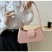 Pink Bags For Women Luxury Designer Brand Handbags And Purses 2024 New In PU Nubuck Sheet Metal Decoration Crossbody Bag Small