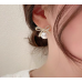 New Style Temperament White Color Wedding Bow Stud Earrings for Women Rhinestone Bowknot Ball Earring Girls Party Jewelry