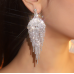 Sparkling Silver Women's Cubic Zirconia Stud Earrings Gorgeous Female Wedding Party Fashion Ear Piercing Accessories New Jewelry