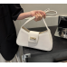 White Bags For Women Luxury Designer Brand Handbags And Purses 2024 New In PU Nubuck Sheet Metal Decoration Crossbody Bag Small