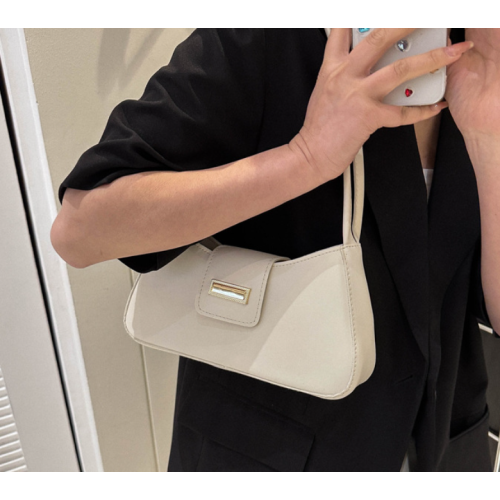 White Bags For Women Luxury Designer Brand Handbags And Purses 2024 New In PU Nubuck Sheet Metal Decoration Crossbody Bag Small