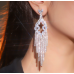 Sparkling Silver Women's Cubic Zirconia Stud Earrings Gorgeous Female Wedding Party Fashion Ear Piercing Accessories New Jewelry