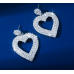 Sparkling Women's Cubic Zirconia Heart Stud Earrings Gorgeous Female Wedding Party Fashion Ear Piercing Accessories New Jewelry