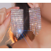 Sparkling gold Women's Cubic Zirconia Stud Earrings Gorgeous Female Wedding Party Fashion Ear Piercing Accessories New Jewelry