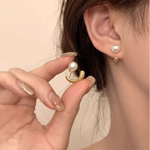 Imitation Round Stud Earrings for Women Round Wedding Party Ear Jewelry Wholesale