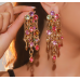 Fashion Luxury Multicolor Tassel CZ Drop Earrings New Engagement Wedding Ear Accessories for Women Fancy Anniversary Gift