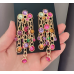 Fashion Luxury Multicolor Tassel CZ Drop Earrings New Engagement Wedding Ear Accessories for Women Fancy Anniversary Gift