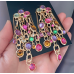 Fashion Luxury Multicolor Tassel CZ Drop Earrings New Engagement Wedding Ear Accessories for Women Fancy Anniversary Gift