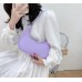 Purple Retro Solid Color PU Leather Shoulder Underarm Bag Women's Fashion Handbags Casual Hobos Purses and Handbag Ladies Hand Bags