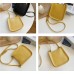 Yellow PU Leather Fashion Design Crossbody Bags For Women Summer Travel Shoulder Bags Large Capacity Handbags and Purse Armpit Hobo Bag